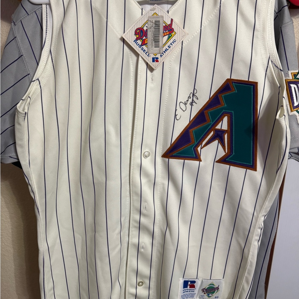 Vintage Erubiel Durazo Arizona Diamondbacks Russel Athletic Jersey (autographed)